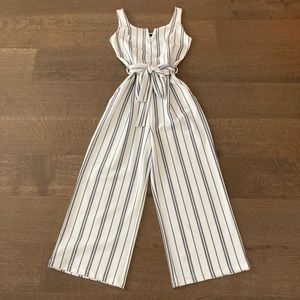 Black Tape Wide Leg Jumpsuit